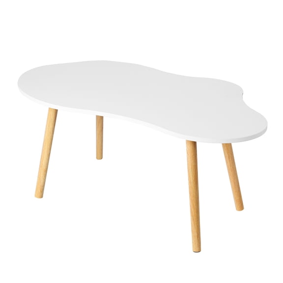 Kacaiy Small Coffee Table, Mid Century Modern Tea Table, Living Room Center Minimalist Display Coffee Table with Cloud Shape for Living room, Samll Place
