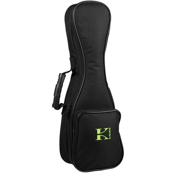 Kaces Polyfoam Soprano Ukulele Bag w/ Handle, 600D Exterior Nylon Cover, KUKS-3