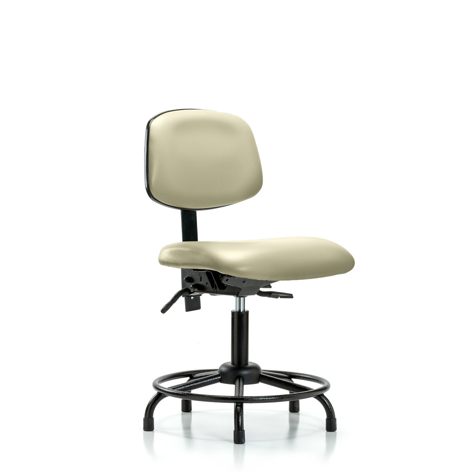 Kacey Drafting Chair Back Construction Adobe Black Burgundy