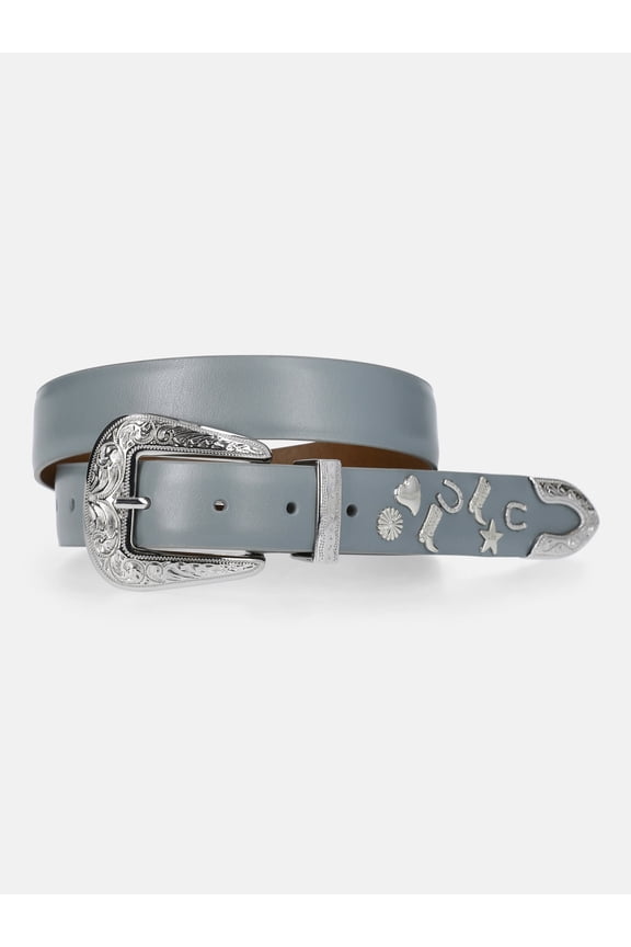 Women's Leather Belt with Charms