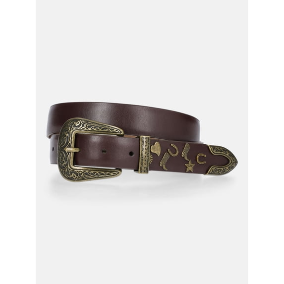 Kacey Lee Women's Leather Belt with Charms