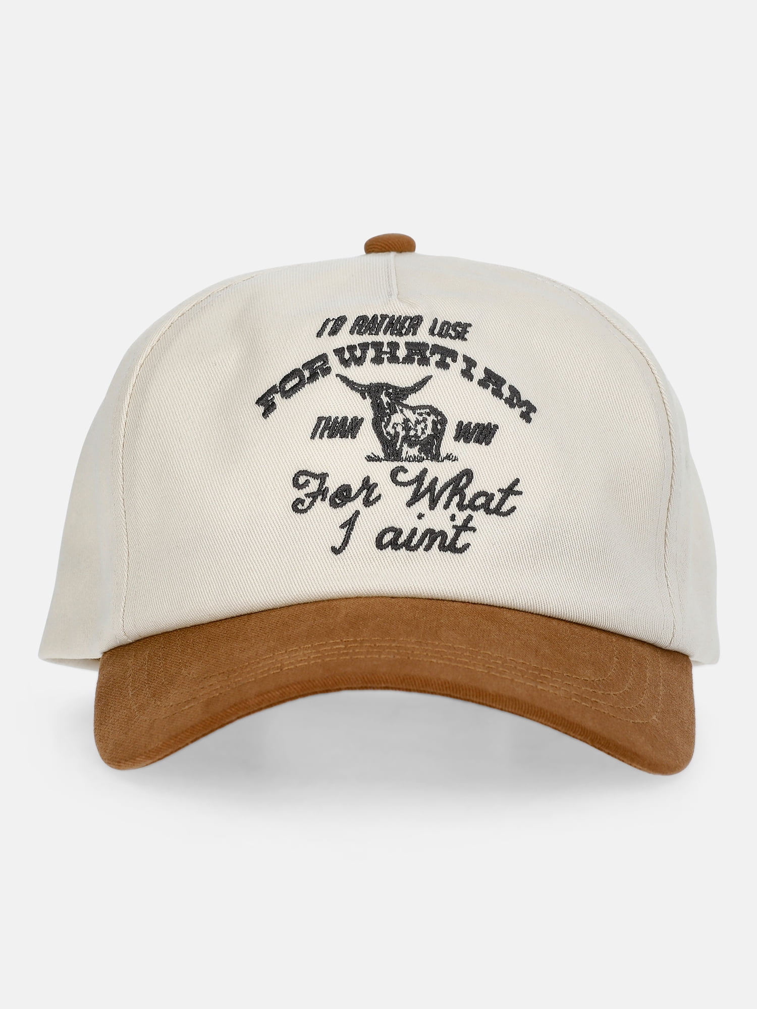 Kacey Lee Men's Embroidered Hat, Cream