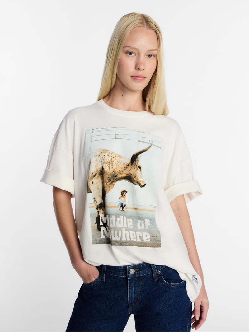 Kacey Lee Women's Middle of Nowhere Graphic Tee with Short Sleeves