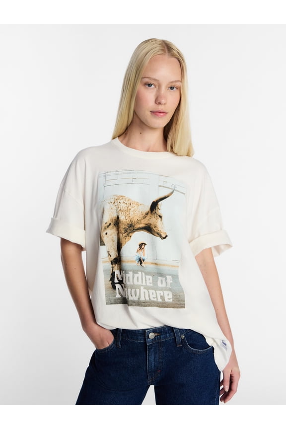 Women's Middle of Nowhere Graphic Tee with Short Sleeves, Sizes XS-XXL