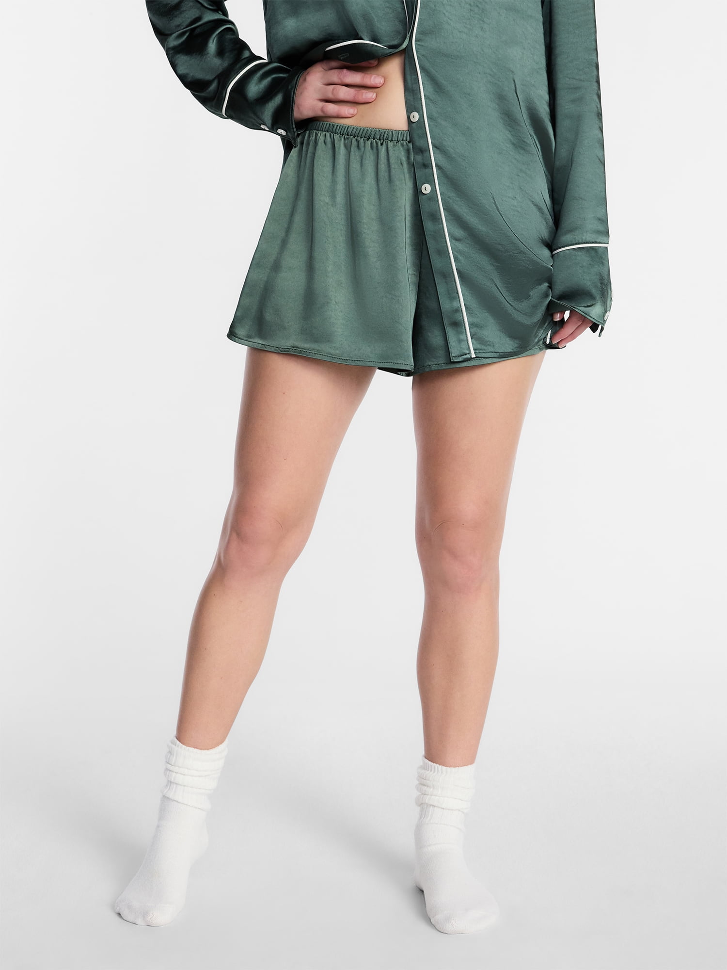Kacey Lee Women's Satin Sleep Shorts, Sizes XS-XXL