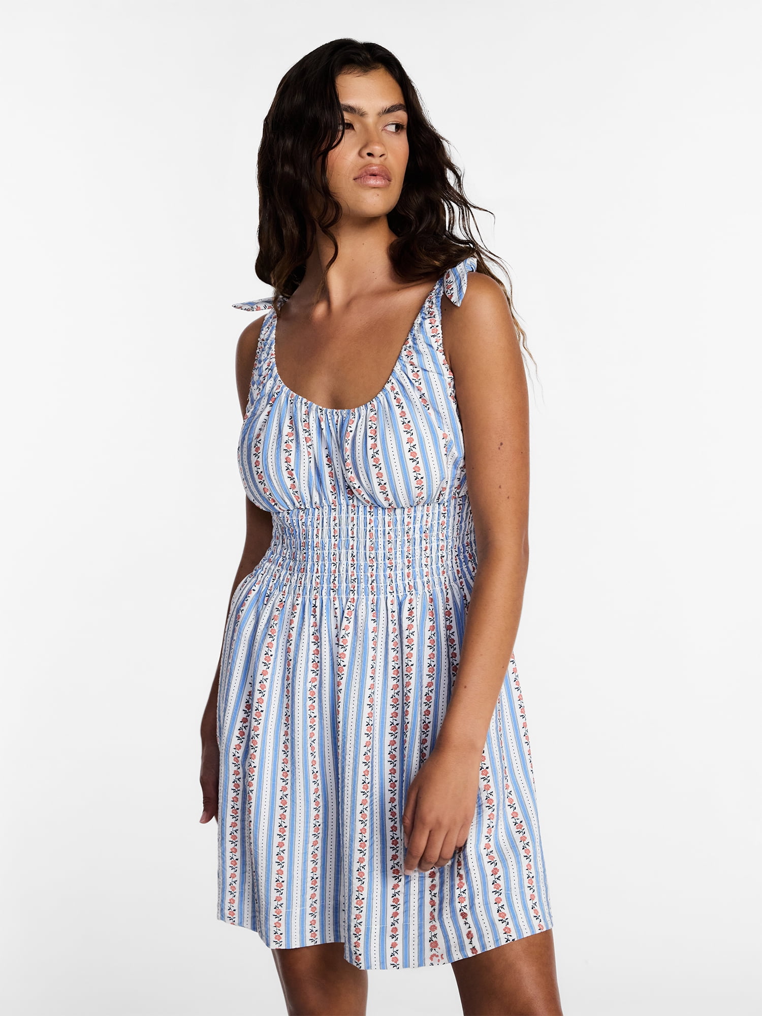 Kacey Lee Women's Smocked Mini Dress, Sizes XS-XXL - Walmart.com