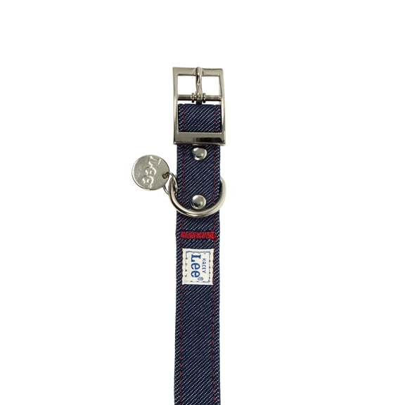 Kacey Lee® Denim Fashion Dog Collar, Blue, Small