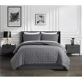 thumbnail image 1 of Kaceyn 3 Piece Quilt Set with Tufted Cross Stitched Design Bedding - Pillow Shams, Grey - Queen Size, 1 of 1