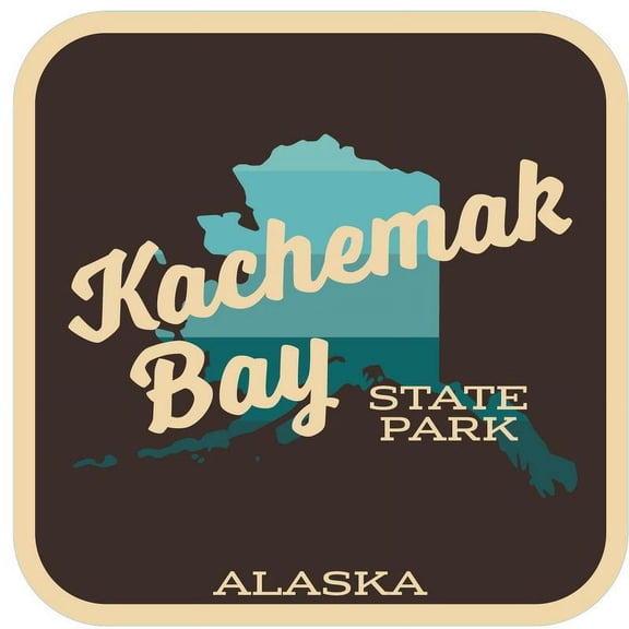 Kachemak Bay State Park Decal Sticker | 4-Inches By 4-Inches | Vinyl Sticker | UV Protective Laminate | SP181