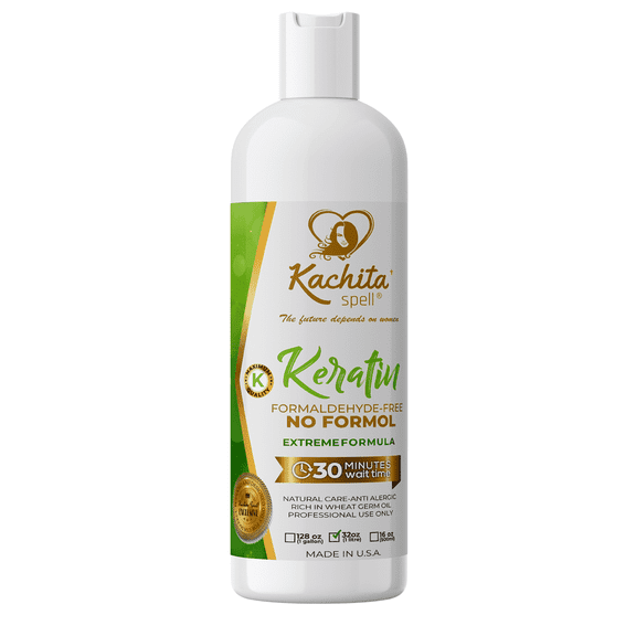Kachita Spell Extreme Edition Formaldehyde-Free Keratin Treatment for All Hair Types Hair Straighteners 32 fl oz Made in USA