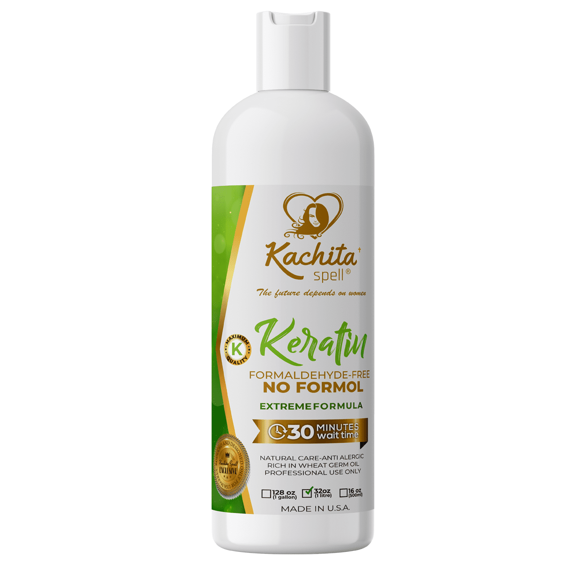 Kachita Spell Extreme Edition Formaldehyde-Free Keratin Treatment for All Hair Types Hair  Straighteners 32 fl oz Made in USA