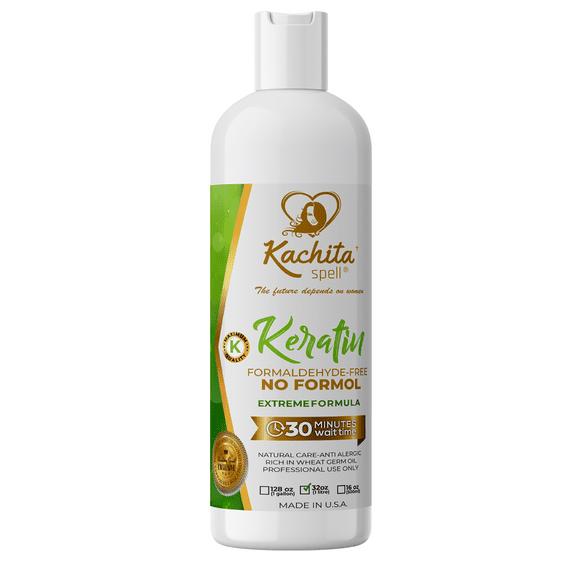 Kachita Spell Keratin Treatment Formaldehyde-Free Hair Straighteners 32 fl oz Made in USA