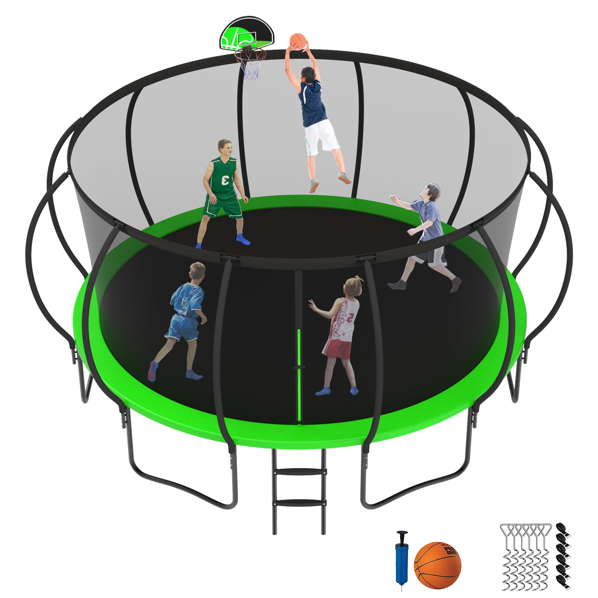 Kacho 15FT Trampoline for Adults and Kids, 1500LBS Trampoline with
