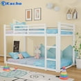 Kacho Floor Bunk Bed, Metal Bunk Bed Frame for Kids Girls Boys, Bunk