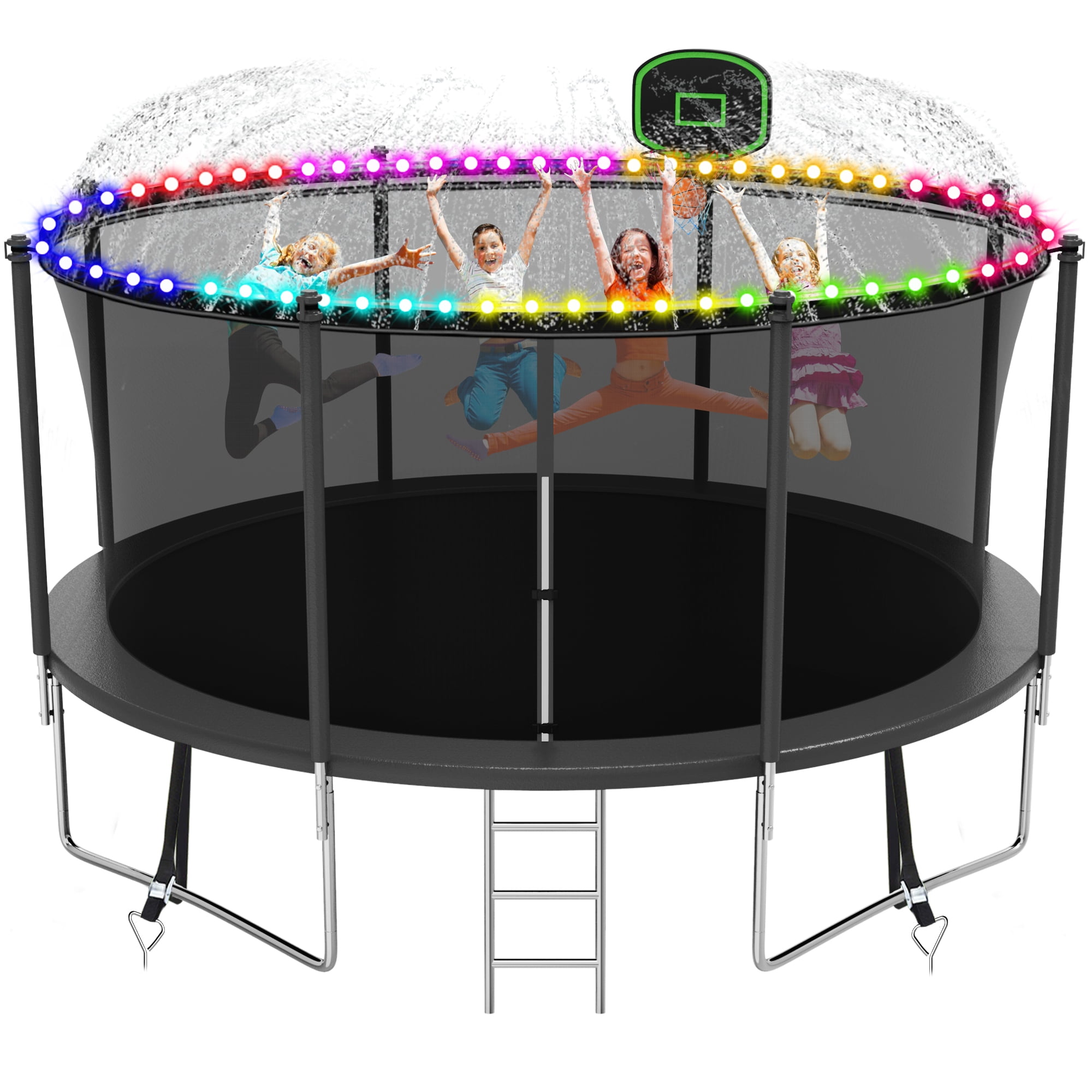 Kacho Trampoline 14FT 1400LBS for Kids Adults Trampoline with Sprinkler