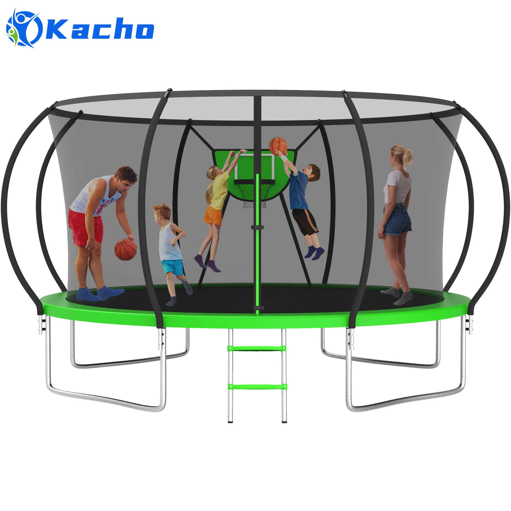 Bounce Pro 14ft Trampoline with Enclosure & Hoop – Ultimate Family Fun