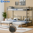 Kacho Triple Bunk Bed, Metal Bunk Bed Frame for Kids, Twin over Twin