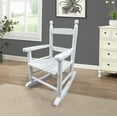 thumbnail image 1 of Kacho Wooden Child Rocking Chair, Hardwood Rocker, Rocking Chair for Child Toddlers Rocker Chair Aged 3-8, Smooth Rocking, for Living Room, Bedroom, Balconies, Porches, Children's Rooms, White, 1 of 7
