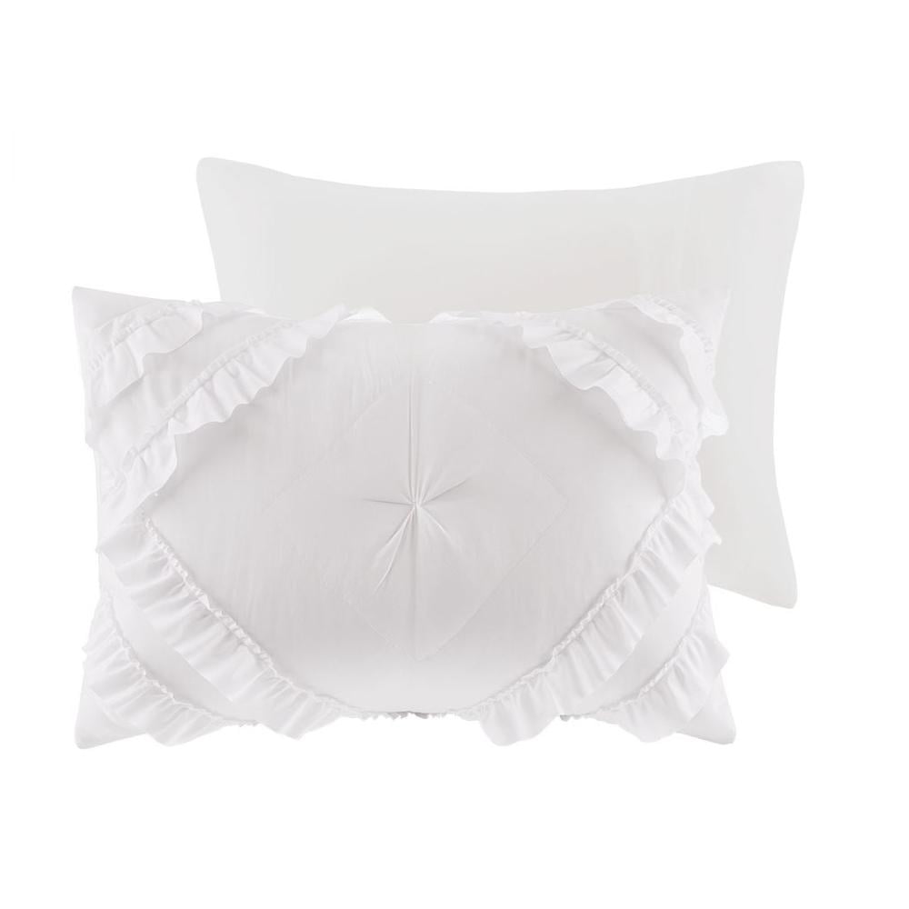 Kacie Tufted Diamond Ruffled Coverlet Set, Belen Kox