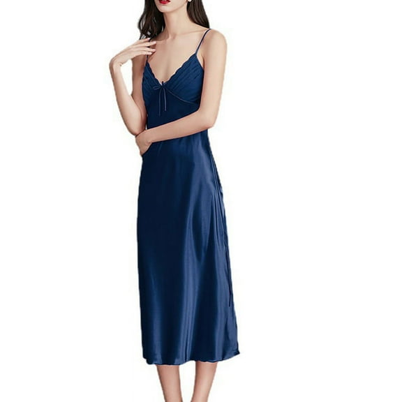 Kadahis Lingerie For Women Nightwear Underwear Satin Hem Sling Long Nightgowns For Women