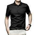 thumbnail image 1 of Kadahis Men's Performance Polo Solid Loose Short Sleeve Polo Shirt, 1 of 5