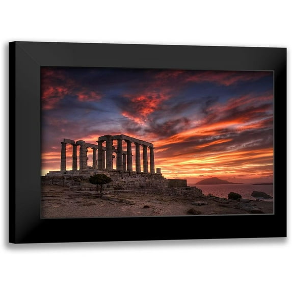 Kaddas, Chris 14x10 Black Modern Framed Museum Art Print Titled - Temple Of Poseidon