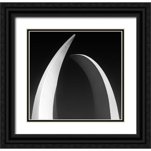 Kaddourah, Ahmad 12x12 Black Ornate Wood Framed with Double Matting Museum Art Print Titled - Dancing And Hugging