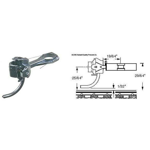 Kadee 118 HO Scale #118 SF Shelf Whisker(R) Metal Couplers -- Medium (9/32") Centerset Shank