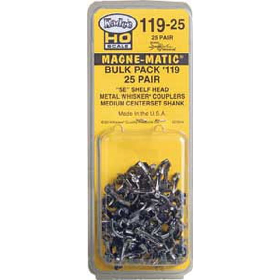 Kadee 11925 HO #119 SE Shelf Whisker(R) Scale Knuckle Couplers Kit