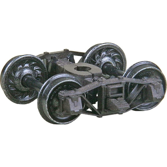 Kadee 1583 HO Scale Arch Bar Self-Centering HGC Leaf-Spring Caboose Trucks -- Code 88 (.088") 33" Ribbed-Back RP-25 Wheels 1 Pair