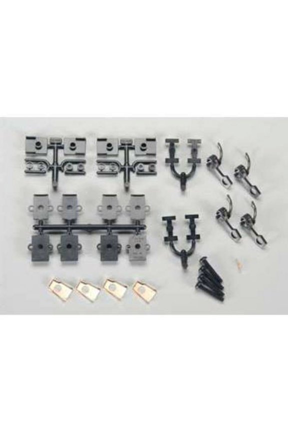 22 HO Scale #22 Plastic-Shank Coupler - Kit - Magne-Matic(R) -- Medium 9/32" Overset w/#213 & #232 Draft Gear Box & Talgo Truck Adaptors 2