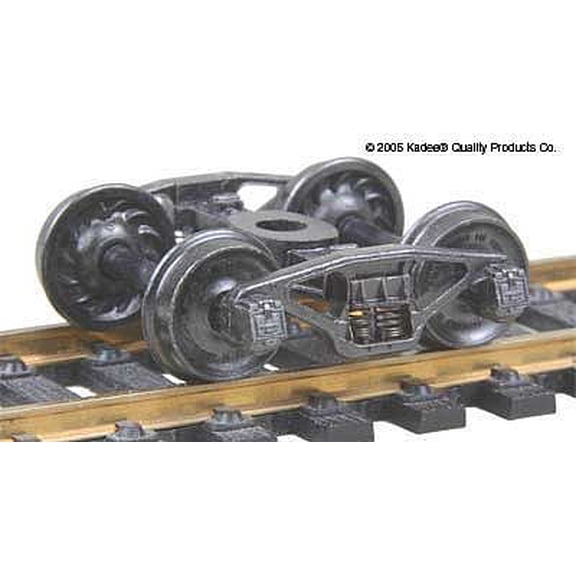Kadee 557 HO Scale Pennsylvania 2D-F8 50-Ton Fully Sprung Self-Centering Metal Trucks -- Code 110 (.110") 33" Ribbed-Back RP-25 Wheels 1 Pair