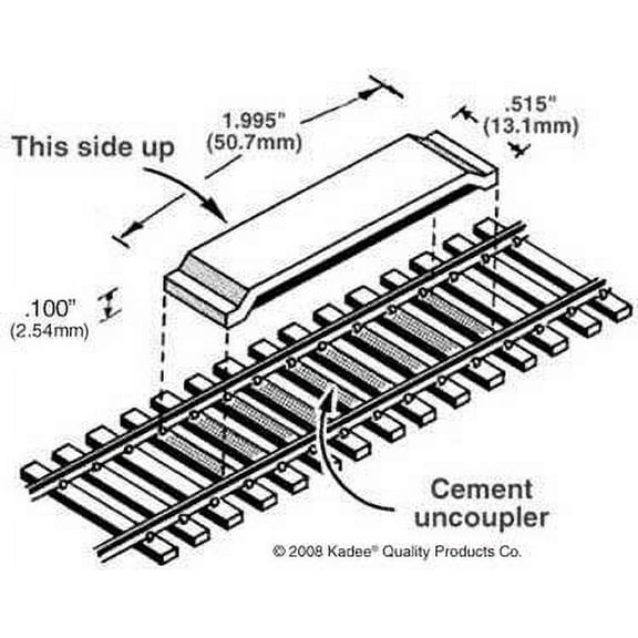Kadee HO Scale Permanent Magnet/Magnetic Delayed Uncoupler - Code 83 - 1 Pair