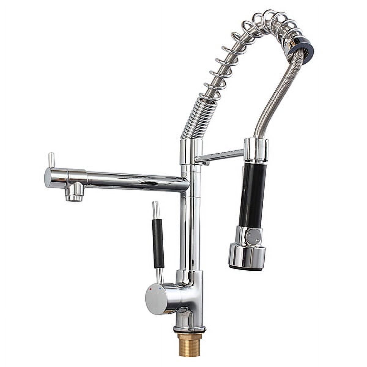 Kadell G1/2'' Silver Kitchen Faucet Single Handle Pull Down Sprayer Sink Mixer Tap Kitchen Sink Faucet Pull out Spray Rotating Tap - image 1 of 8