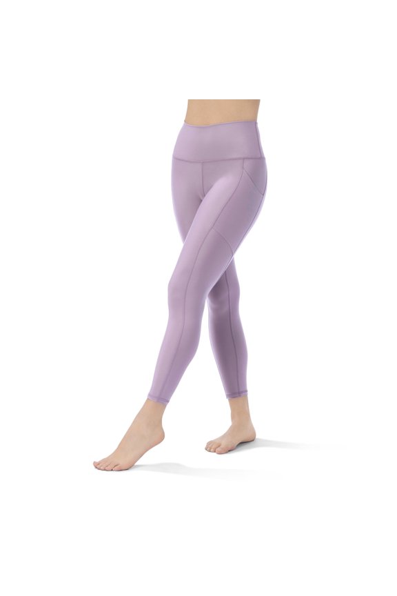 High Waisted Legging with Side Pockets, 7/8 Length X-Large Dusty Rose