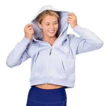 Kadi Women's Cropped Full Zip Hood, Sherbert, Large