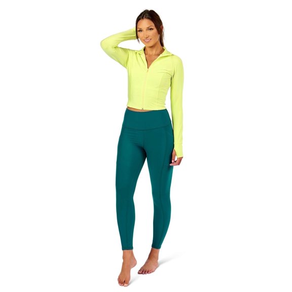 Kadi Women's Geo Legging with Pockets, Teal, X-Small
