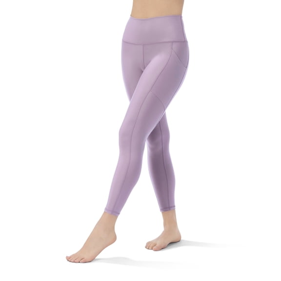 Kadi Women's High Waisted 7/8 Length Legging with Side Pockets X-Small Dusty Rose