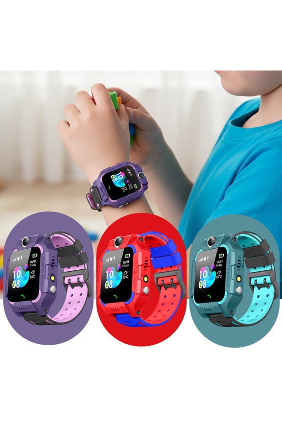 3Pcs Children's Smart Watch with GPS Tracker, Two Way Calling Photo Camera Waterproof, Long Battery Life with Games E-Volume Video, Touch Screen Phone Watch forboysgirlsAges 3-12