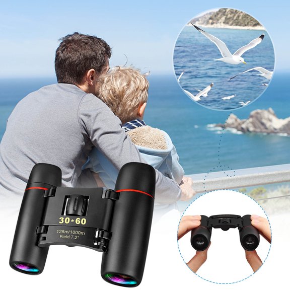 Kadlawus 3Pcs Compact Binoculars for Outdoor, 30x60 Portable Binoculars, Foldable Pocket Binoculars, Professional Optics for Watching, Hunting, Mountaineering