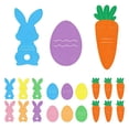 thumbnail image 1 of Kadlawus 3Pcs Easter Table Decorations, Bunny Egg Carrot Paper Cutlery Set for Party Supplies, Disposable Plates And Cutlery Tray for Spring Holiday Dining, 1 of 9