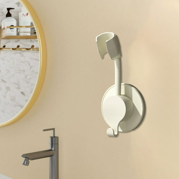 Kadlawus Under $5 ! Adjustable Shower Head Holder Mount No Drill Suction Cup Bracket for Bathroom Wall Caddy Organizer Handheld Sprayer Accessory Upgrade