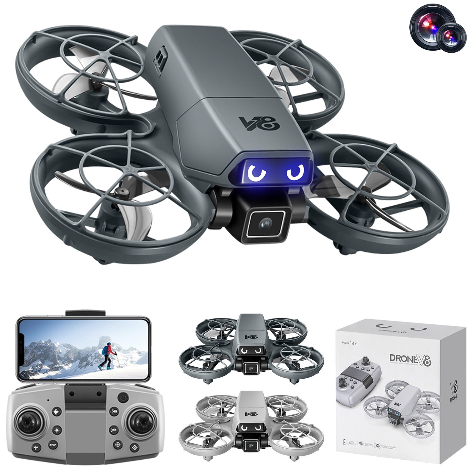 Headless Camera Kadlawus Under $5 ! Drone with Camera for Kids Adults Remote Control ...