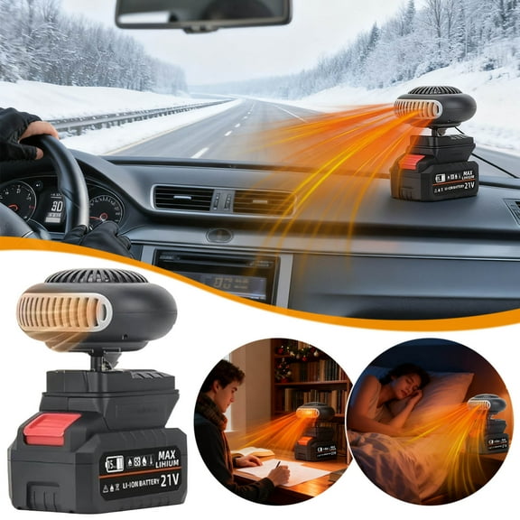 Kadlawus Under $5 ! Lithium Battery Heater Fan Portable Hand Warmer Defroster Car Home Outdoor Use Fast Heating Multiple Settings Safe Overheat Protection