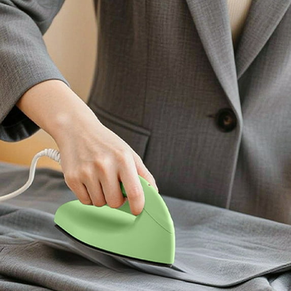 Kadlawus Under $5 ! Mini Handheld Iron Heat Press Travel and Household Small Iron Portable Handy Flatiron with Charging Base Accessories for Crafts Quilting Shoes Shirts Heat