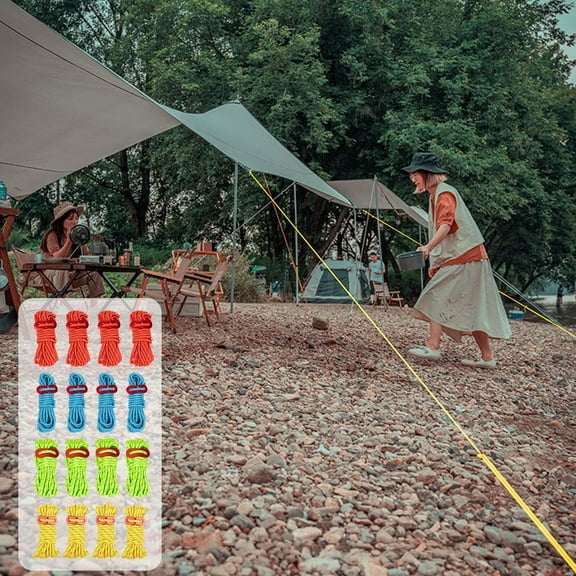 Kadlawus Under $5 ! Reflective Tent Rope Guyline Camping Tarp Accessories Outdoor Survival Gear Secure Shelter Setup Heavy Duty Polyester Cord for Backpacking Trip