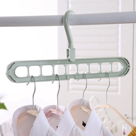Kadlawus 9-Hole Hangers for Wardrobe, Multifunctional Plastic Hanger Organizer, Space-Saving Clothes Hanger for Travel, Home Storage and Closet