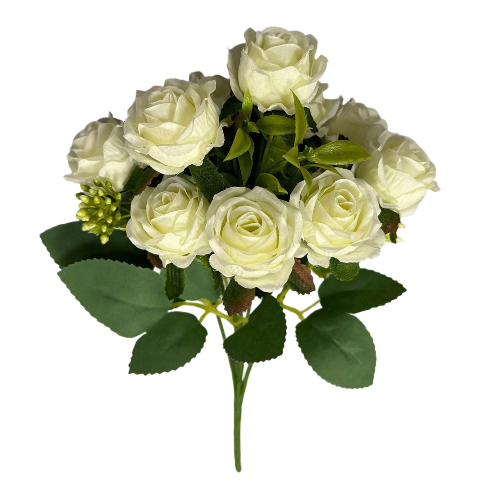 Kadlawus Artificial Flowers, Diamond Rose Fake Flower Stems For Home ...