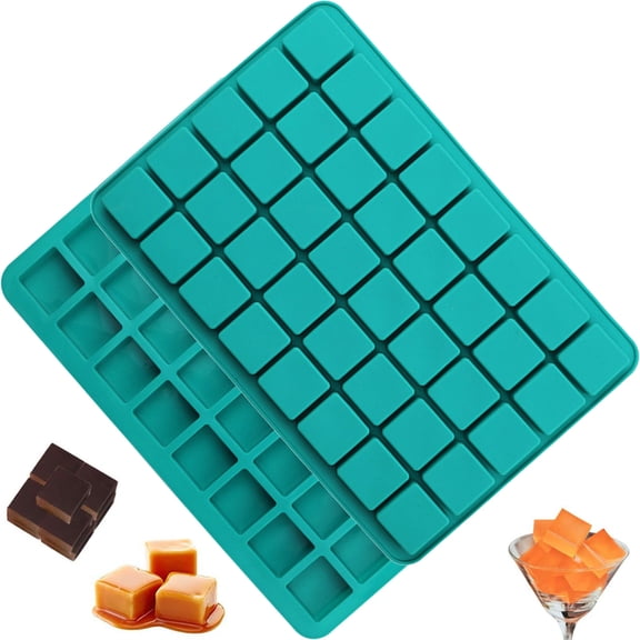 Kadlawus Silicone Mold, 40 Cavity Square Block Mold for Chocolate Candy Ice Blocks Jelly, Flexible Non Stick Baking Mold for DIY Treats, Oven Freezer Microwave Safe Mold, Reusable Mold for Home