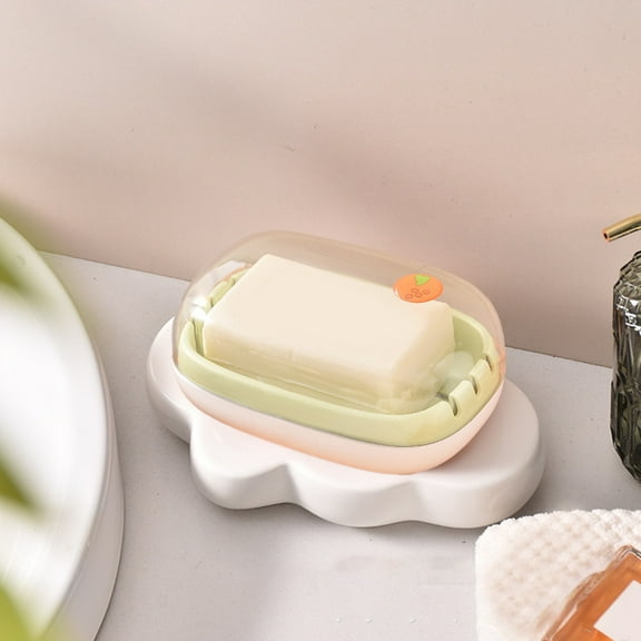 Kadlawus Soap Box With Lid, Double Layer Plastic Soap Dish, Portable Soap Storage Container, Travel Soap Holder Forstudents, Bathroom, Laundry, Shower, Camping, Leakproof Soap Case
